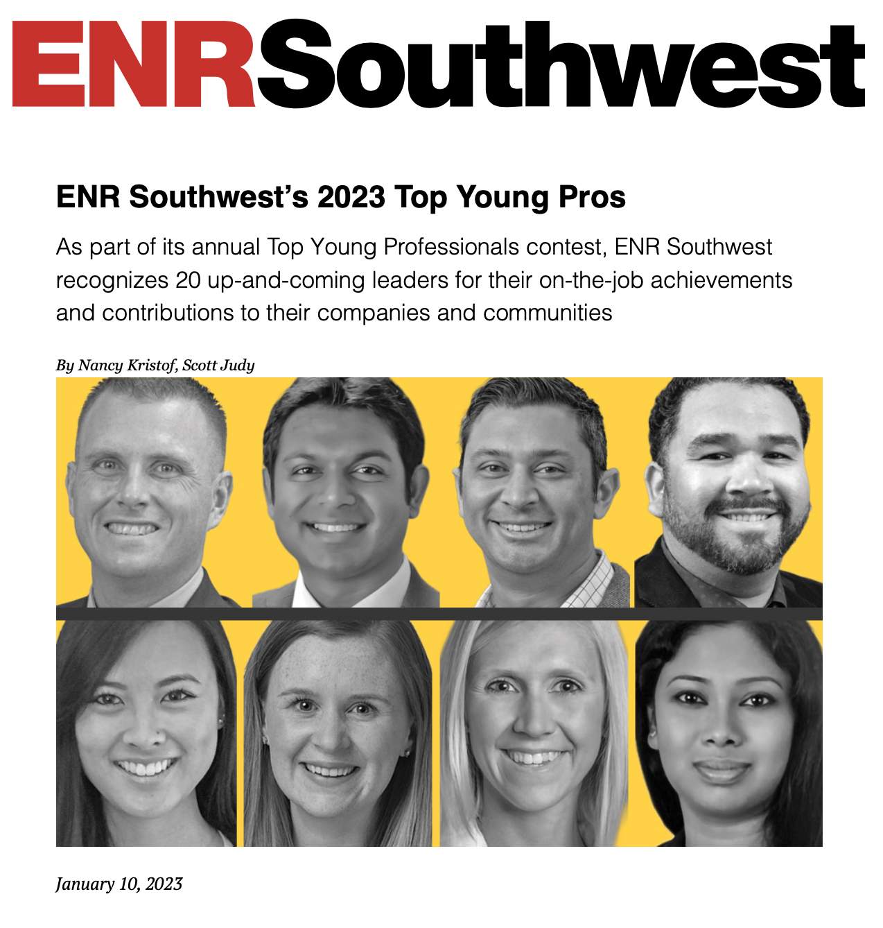 ENR’s 2023 Top 20 Under 40 Regional Winners – Southwest