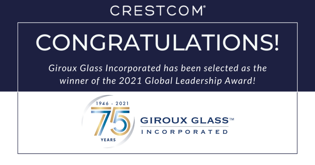 Giroux Glass, Inc. Wins International 2021 Global Leadership