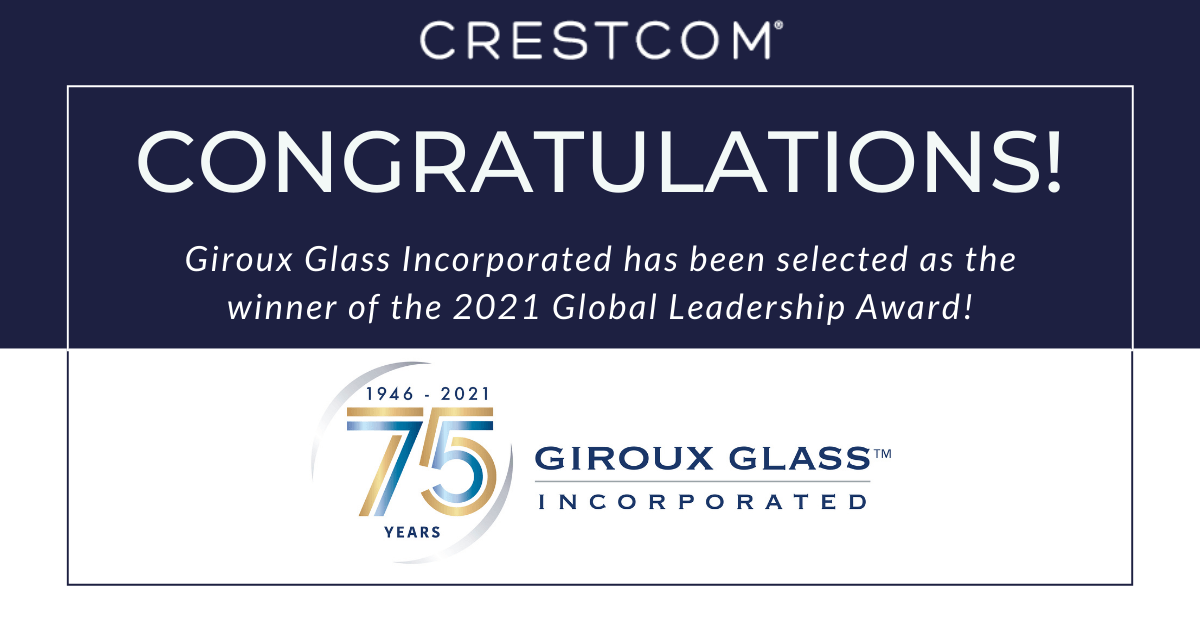 Giroux Glass, Inc. Wins International 2021 Global Leadership