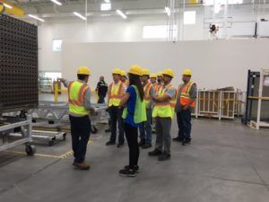 Giroux Glass employees attend a SageGlass plant tour.