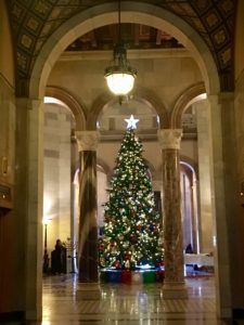 Giroux Glass attends Los Angeles City Hall event.