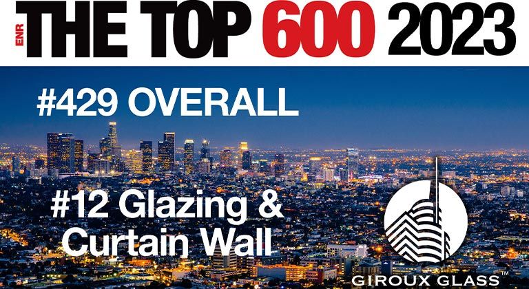 Giroux Glass Achieves High Rankings in ENR’s Top Lists for 2023