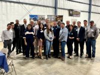 Some of the celebrants of our 75th anniversary and Fresno open house included customers, vendors, Giroux Glass glaziers and employees, and students from Fresno state!