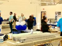 The Giroux Glass Phoenix shop floor was a working party space for the event.